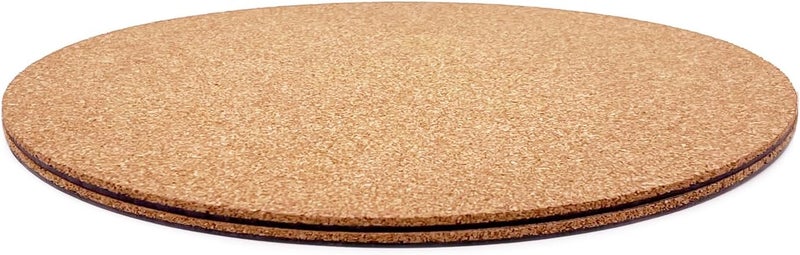 KITLAB Cork Plant Coasters, Double Layers 14 Inch Cork Planter Coaster, Absorbent Plant Mats, Coasters for House Plants, 2 Pcs - Image 1